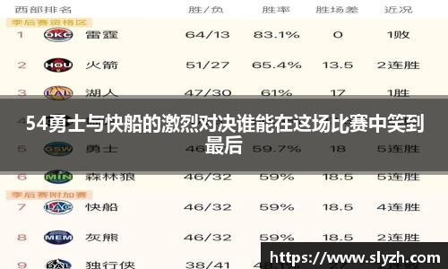 54勇士与快船的激烈对决谁能在这场比赛中笑到最后